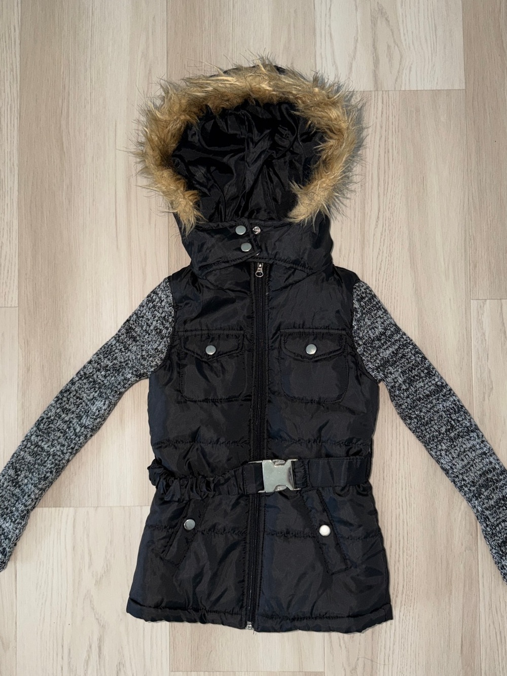 Kids Black Puffer Vest